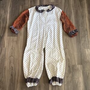 Vintage 1950s Clown Suit Costume Polka Dot Patterned RARE Handmade